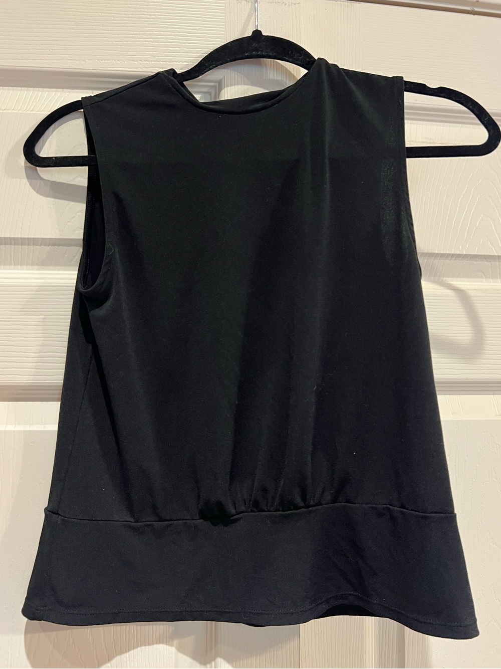 Banana Republic Black Sleeveless Bow on Back Blouse